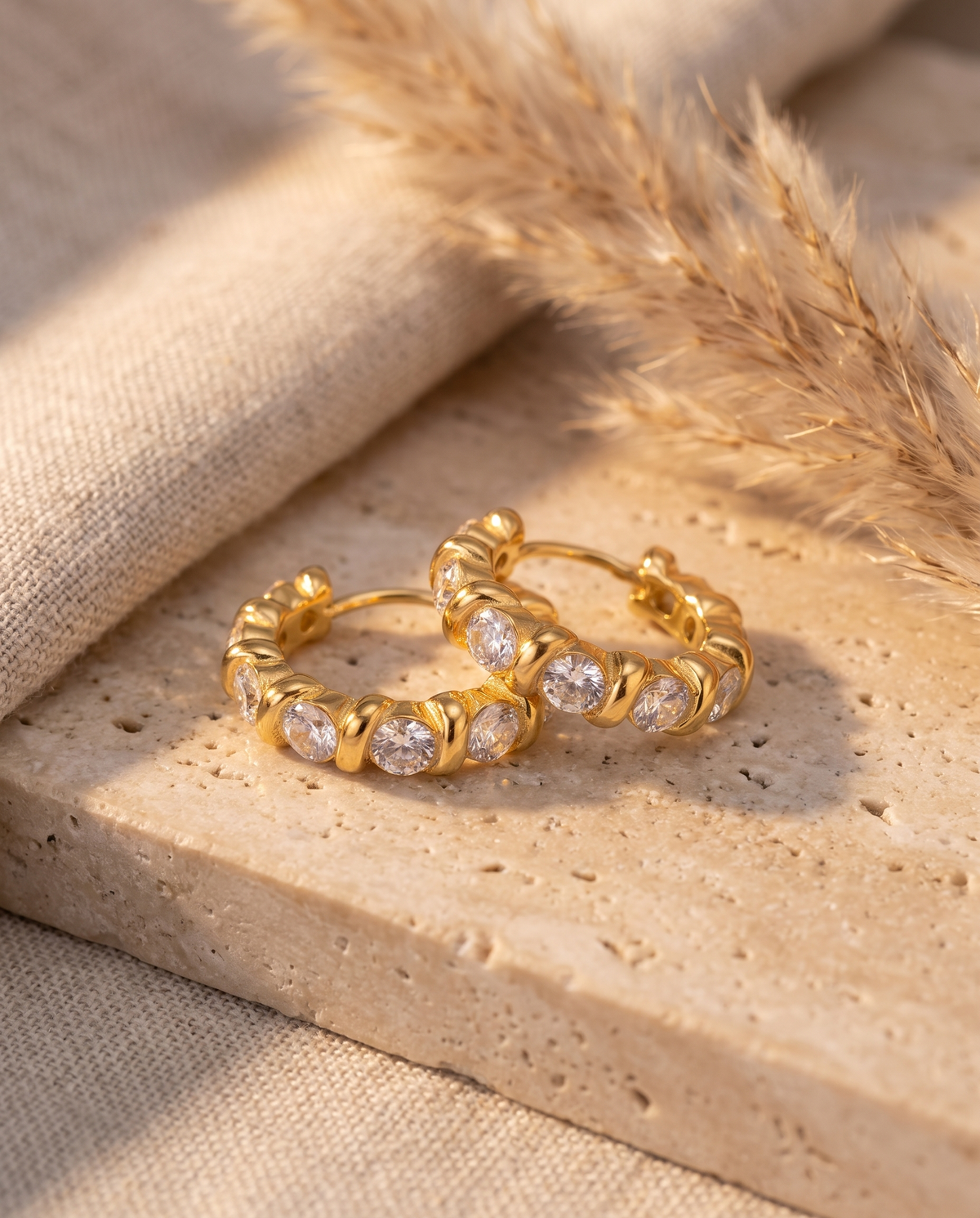 Étincelle Creolen – Gold, Lifestyle Flatlay